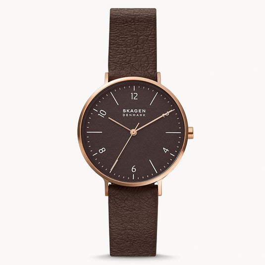 Aaren Naturals Brown Dial & Leather Strap