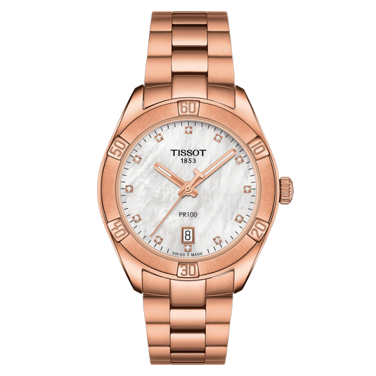 T-Classic PR 100 Sport Chic white mother-of-pearl