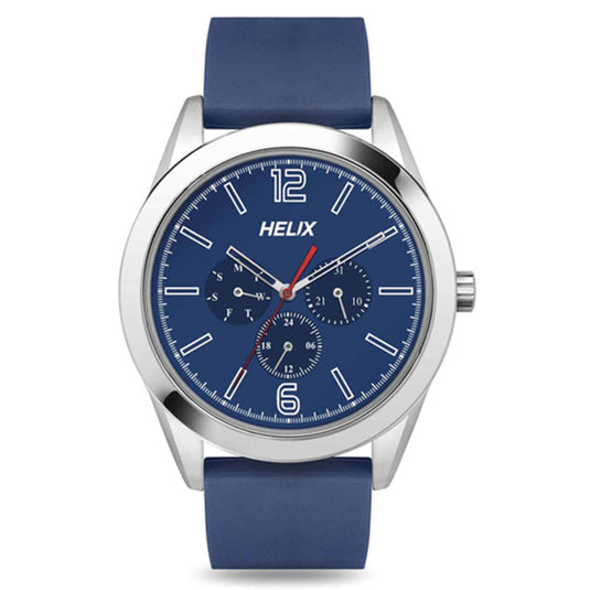 Helix Blue Dial Leather