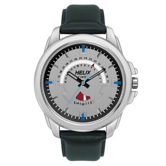 Helix Grey Dial Leather