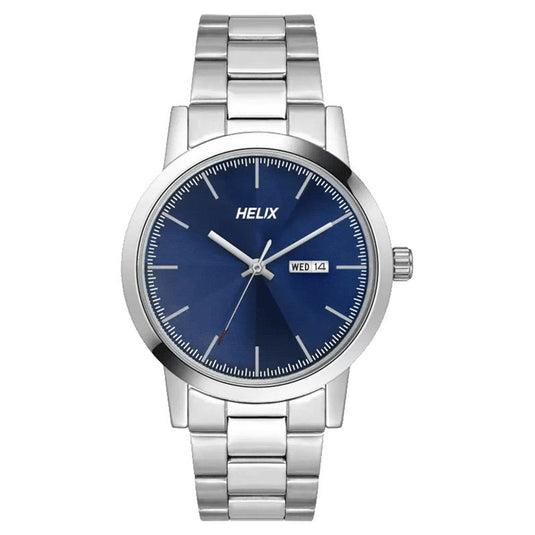 Helix Analog Men 39mm Blue Dial