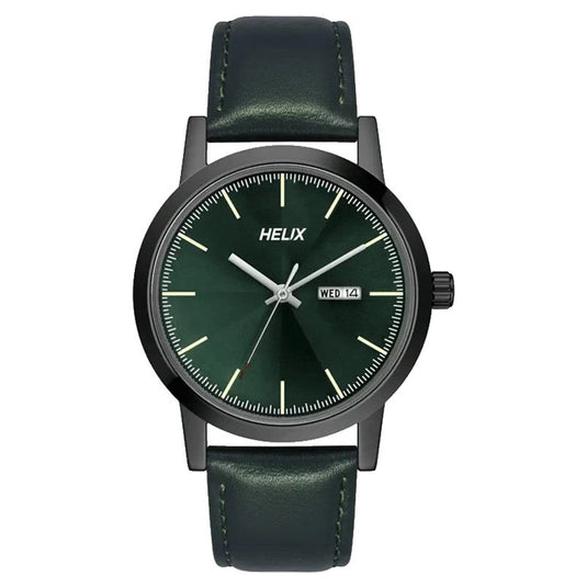 Helix Analog Men 39mm Green Dial