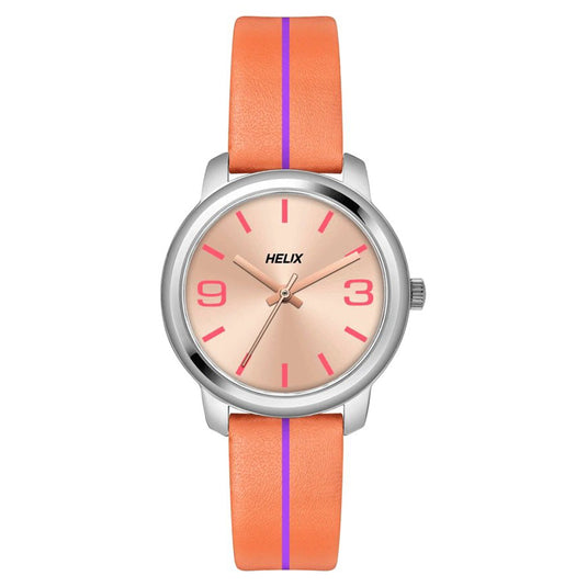 Helix Hustlers Orange Leather Strap