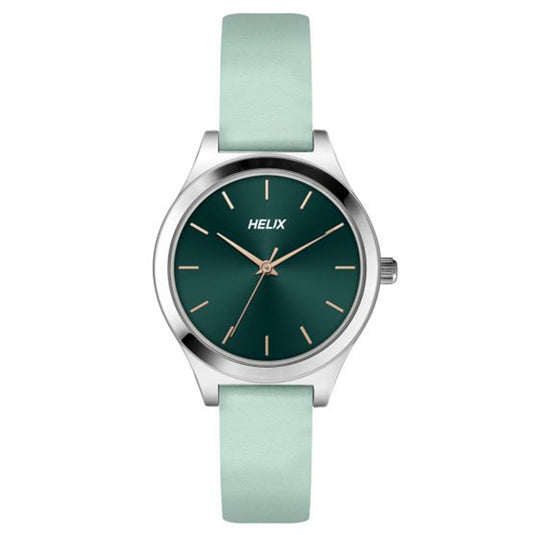 Helix Analog Green Dial Women