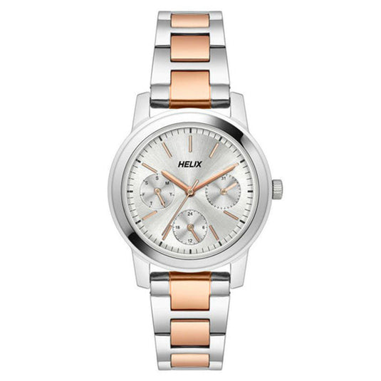 Helix Analog Women Silver & Rose Gold
