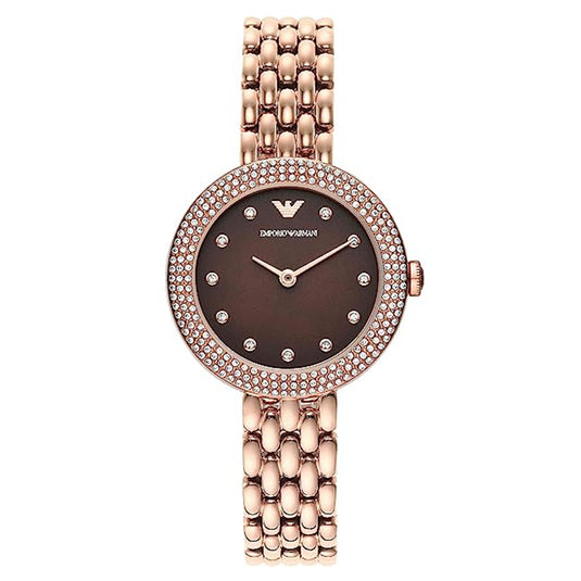 Emporio Armani Brown Dial & Rose Golg
