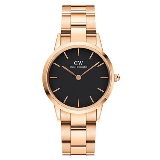 Iconic Link Black & Rose Gold