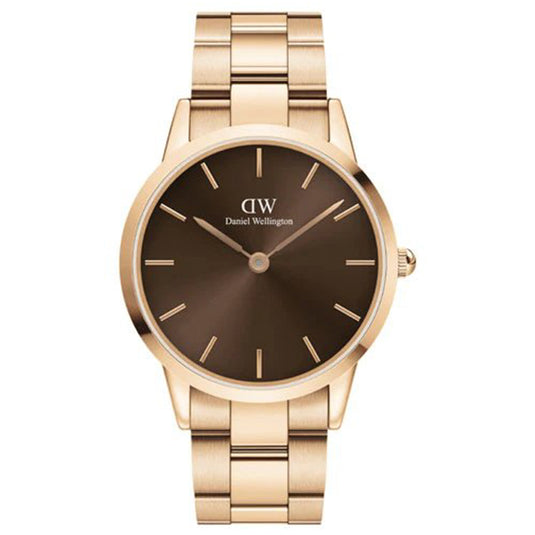 Iconic Link Amber Brown & Rose Gold 40mm