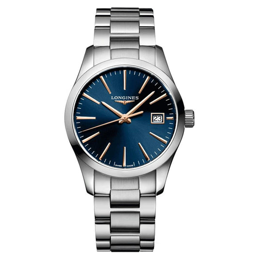 Conquest Classic 34 Mm Blue Dial