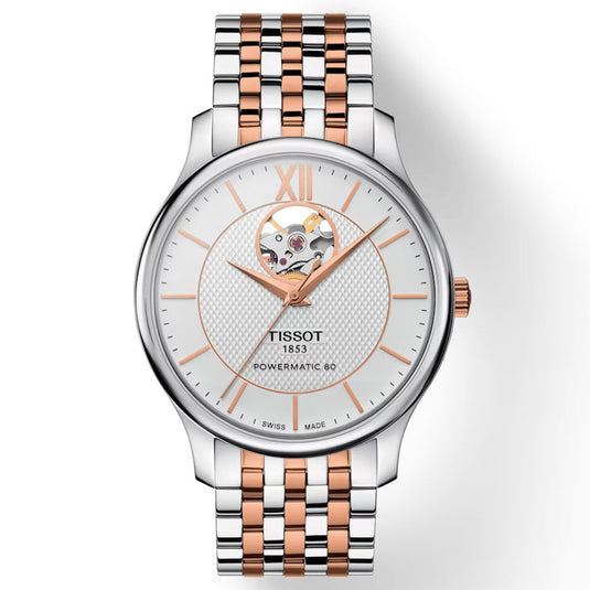 T-Classic Tradition Powermatic 80 Open Heart Rose Gold