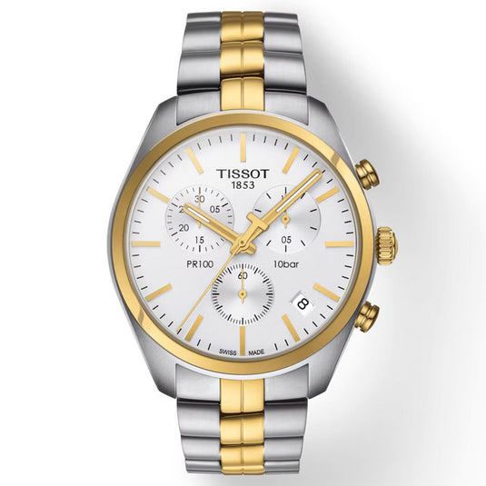 T-Classic PR 100 Chronograph grey & Yellow Gold