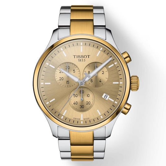 T-Sport Chrono XL Classic Grey & Yellow Gold