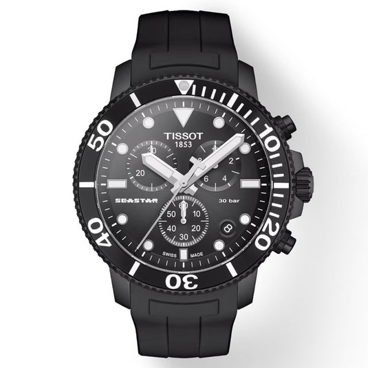 T-Sport Seastar 1000 Chronograph Black & Rubber