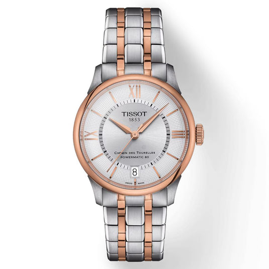 T-Classic Chemin des Tourelles Powermatic 80 34mm Silver & Rose Gold