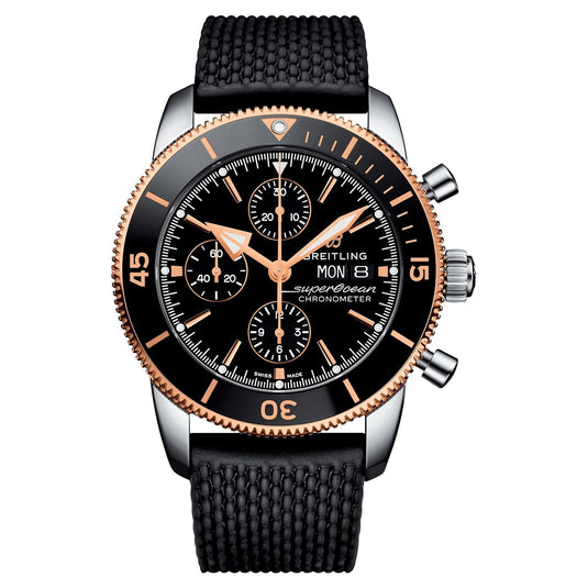 Superocean Heritage Chronograph 44 Black & Rose Gold
