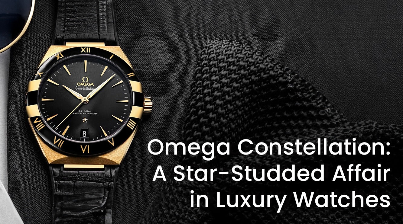 Buy Omega Constellation Automatic Black Dial Stainless Steel and 18kt Rose  Gold Men's Watch 12320382101001 - Constellation - Omega - Watches Online at  desertcartINDIA