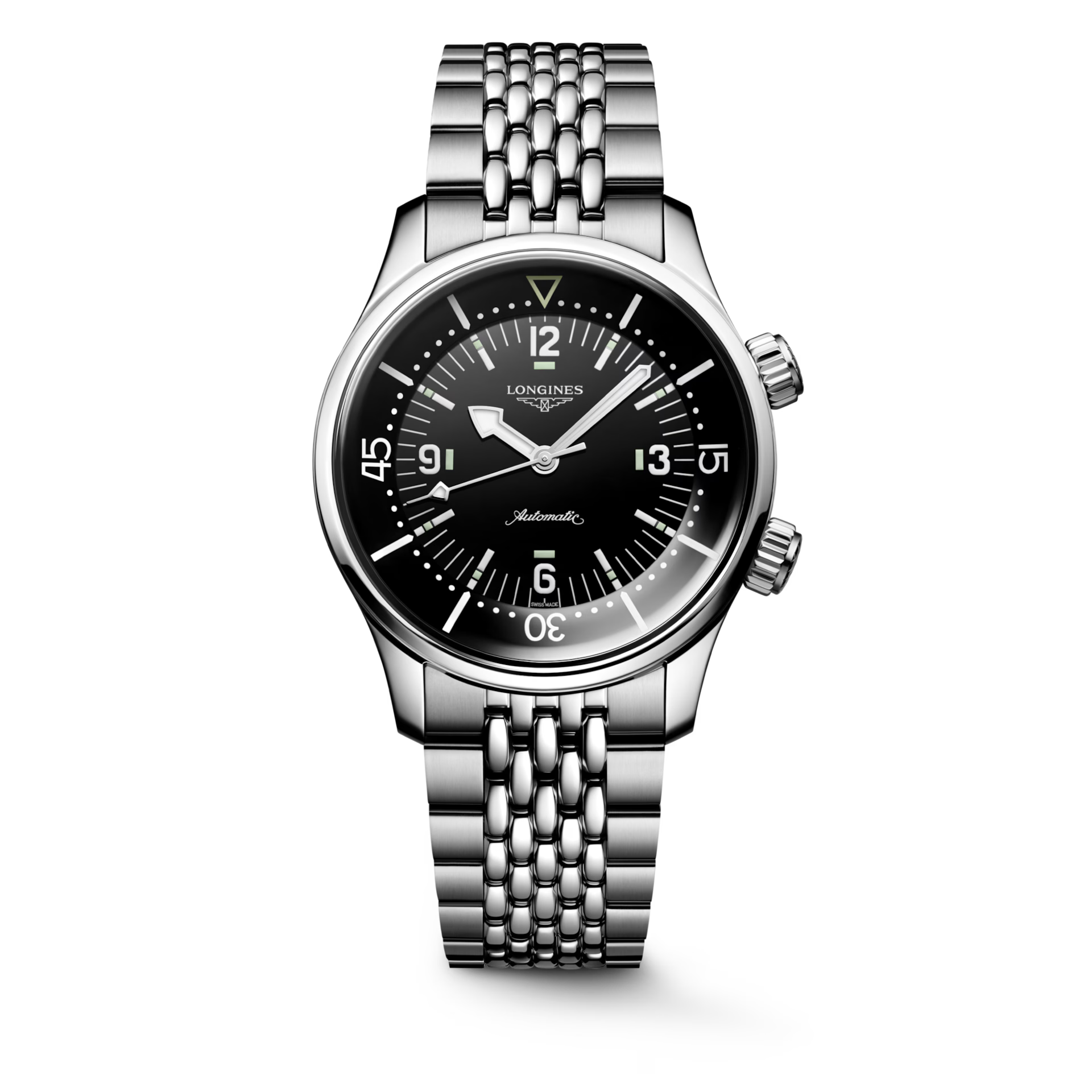 Longines Legend Diver Black Lacquered Polished Dial Men 39mm L37644507