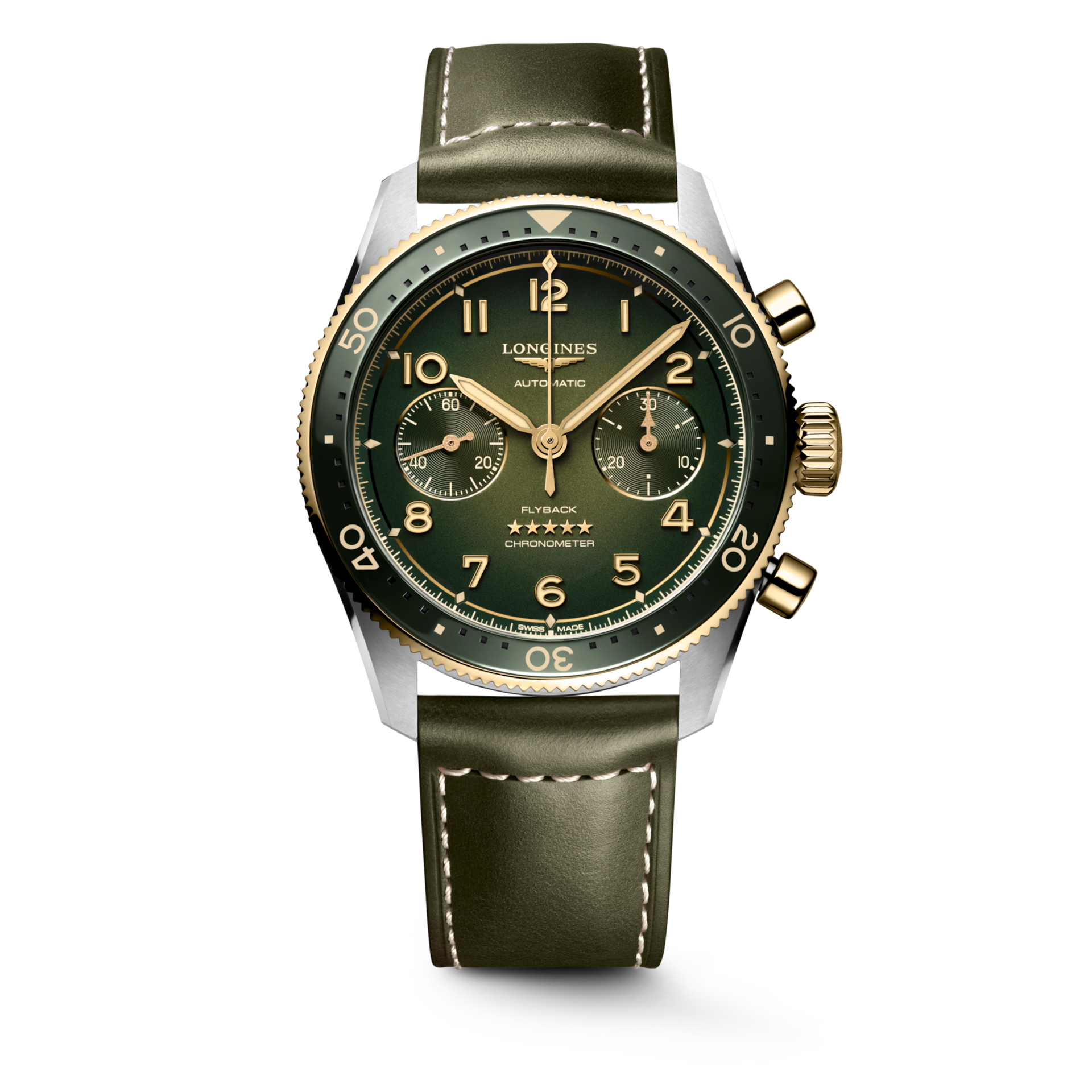 Longines Spirit Flyback Green Dial Men 42mm L38215532