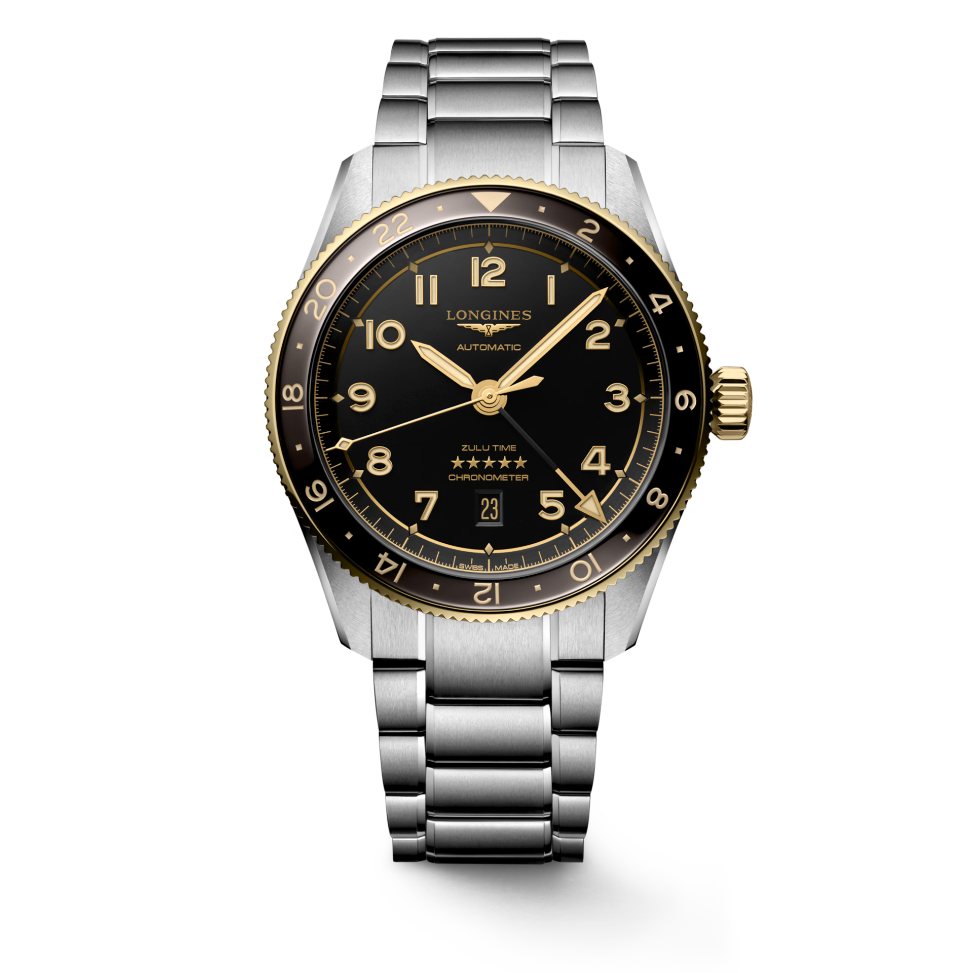 Longines Spirit Zulu Time Anthracite Dial Men 42mm L38125536