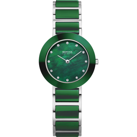 Bering Ceramic Green Mother of Pearl  Dial Women 11429-708 29mm