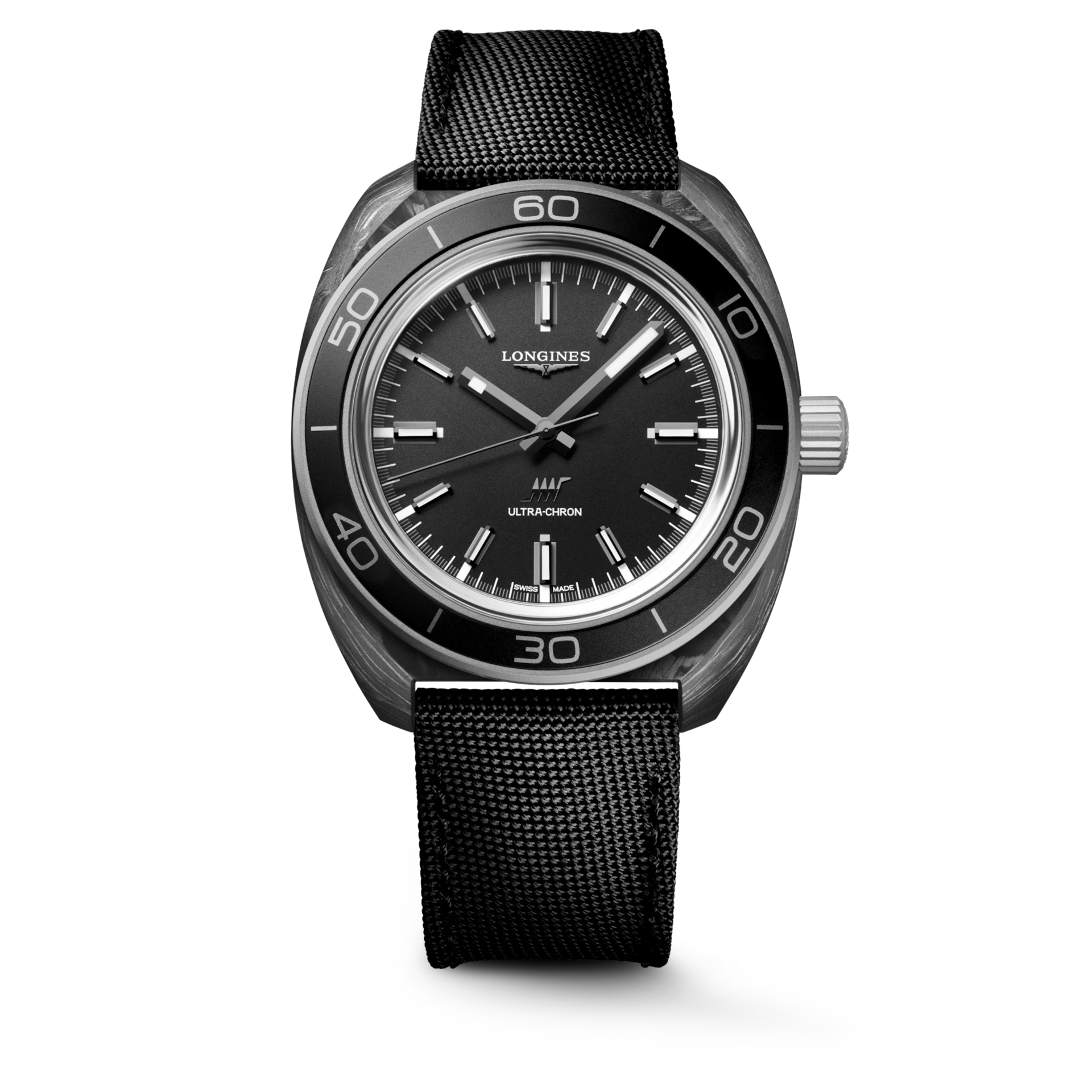 Longines Ultra-Chron Carbon Anthracite Dial Men 43mm L28394522