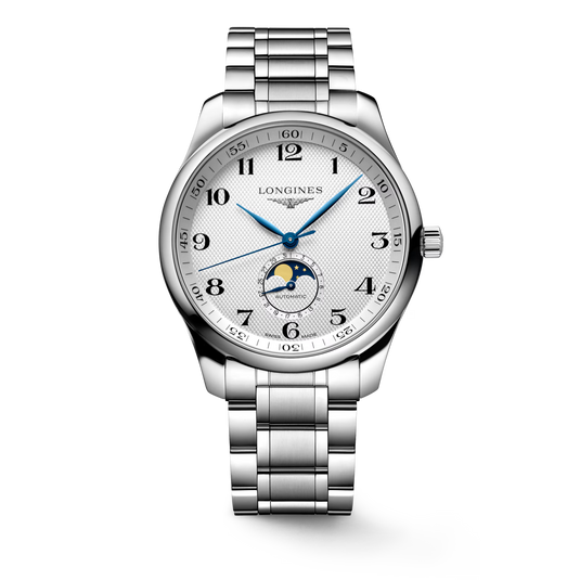 Longines Master Master Collection Moonphase Silver Barleycorn Dial Men 42mm L29194786
