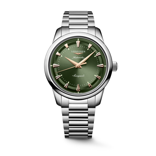 Longines Conquest Heritage Green Lacquered Polished Dial Men 40mm L16504026