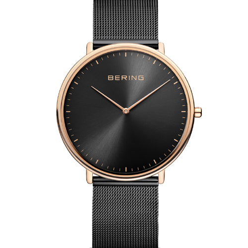 Bering Ultra Slim Black Dial Men 39mm 15739-166