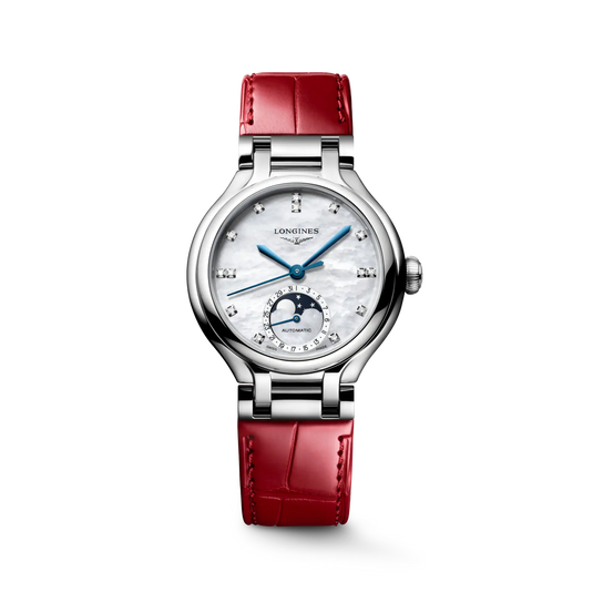 Longines PrimaLuna Moonphase White Mother-Of-Pearl Dial Women 34mm L81264872