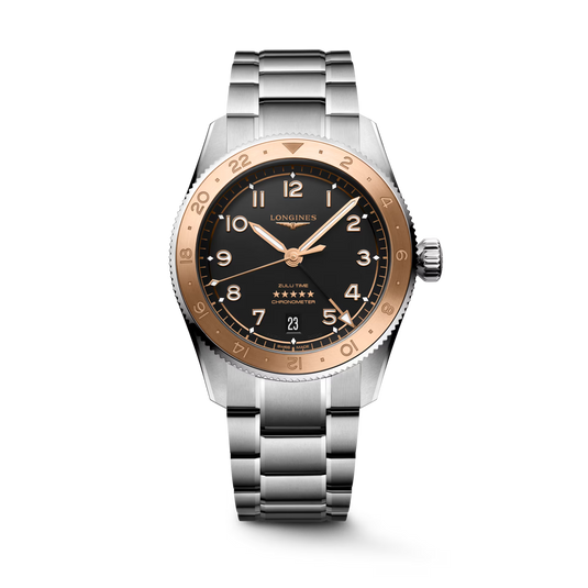 Longines Spirit Zulu Time Black Matt Dial Men 39mm L38035536