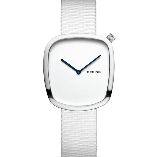 Bering Pebble White Dial Women 34mm 18034-007