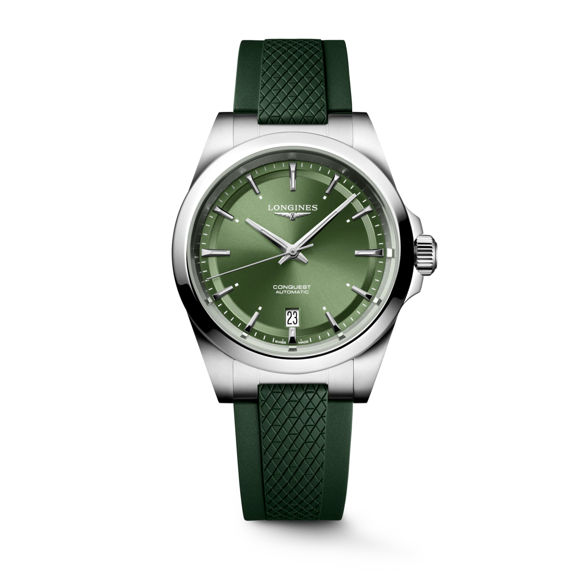 Longines Conquest Sunray Green Dial Men 38mm L37204029