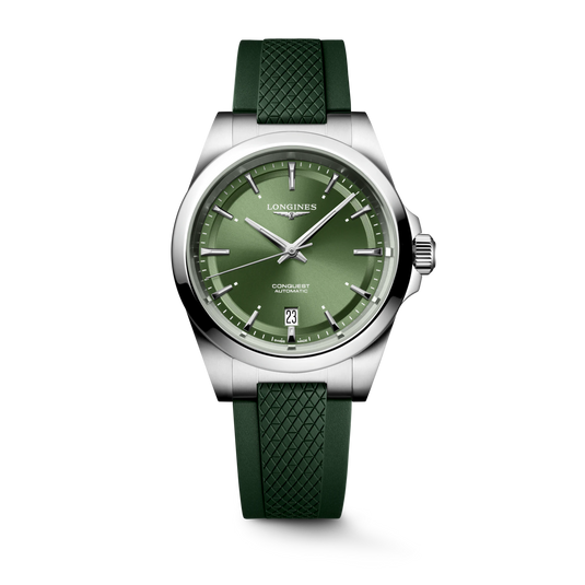 Longines Conquest Sunray Green Dial Men 38mm L37204029