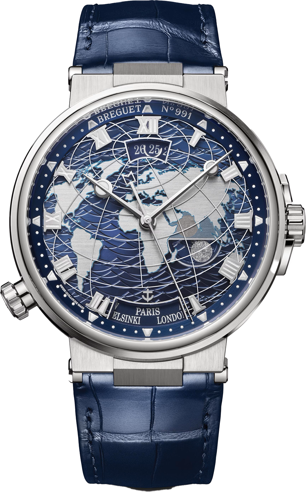 Breguet Marine Hora Mundi Blue Dial Men 43.9 mm