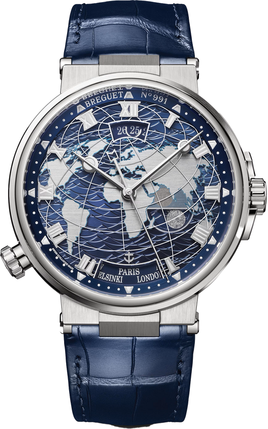 Breguet Marine Hora Mundi Blue Dial Men 43.9 mm