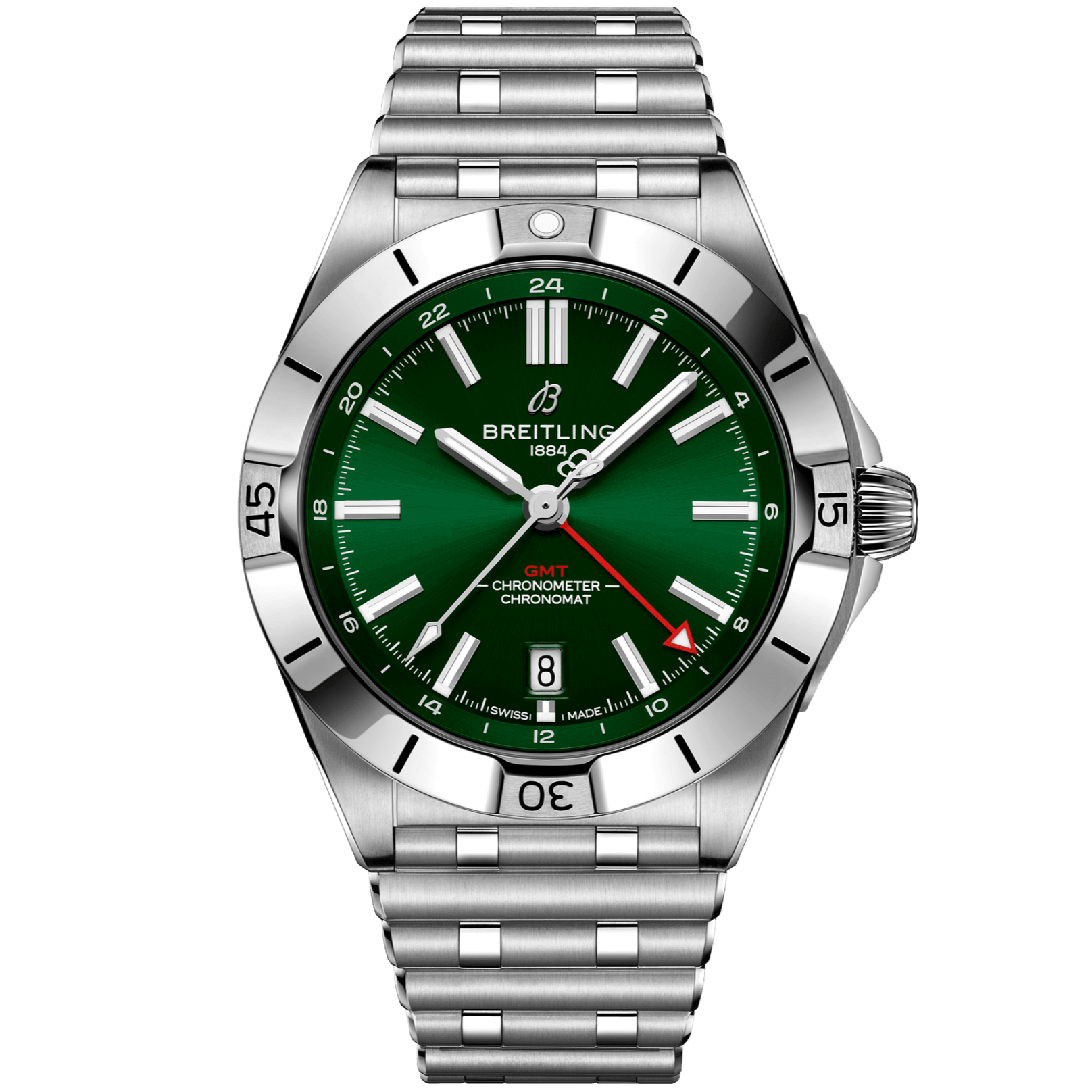 Breitling Chronomat Automatic GMT Green Dial Men 40mm