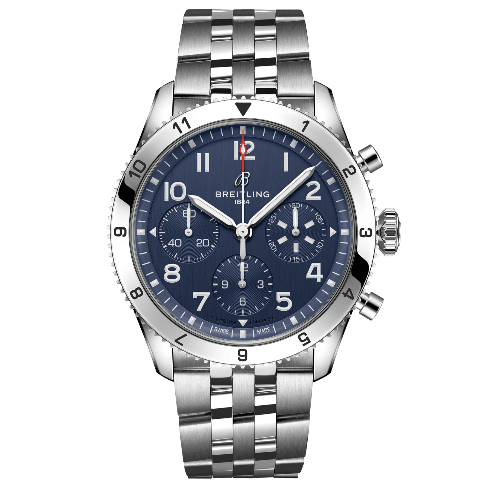 Breitling Classic Avi Chronograph Blue Dial Men 42mm A233801A1C1A1