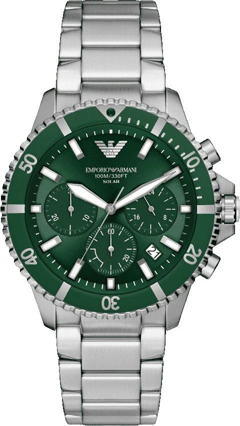 Emporio Armani World Explorer Green Dial Men 43mm AR11741