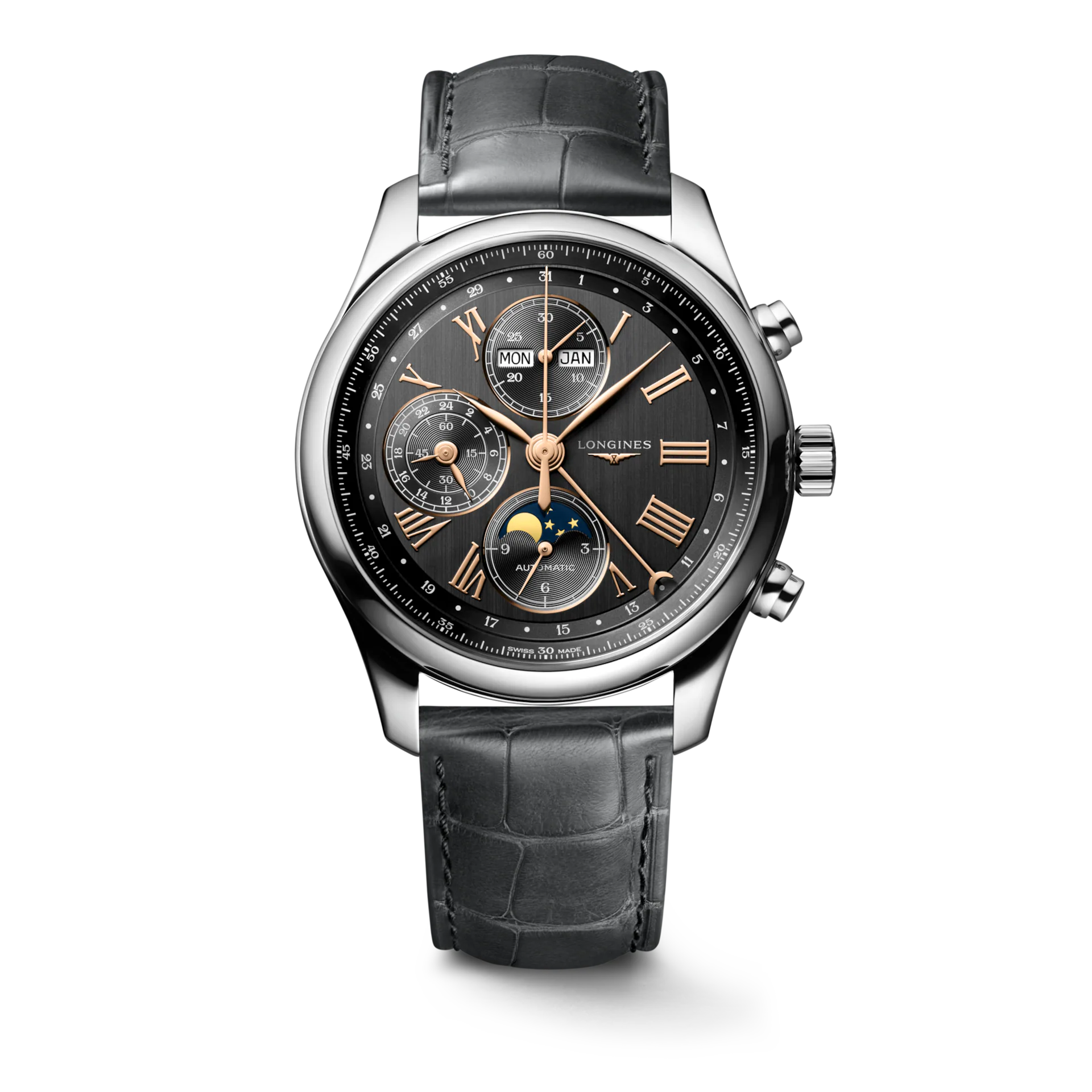 Longines Master Collection Chrono Moonphase Anthracite Dial Men 42mm L27734612
