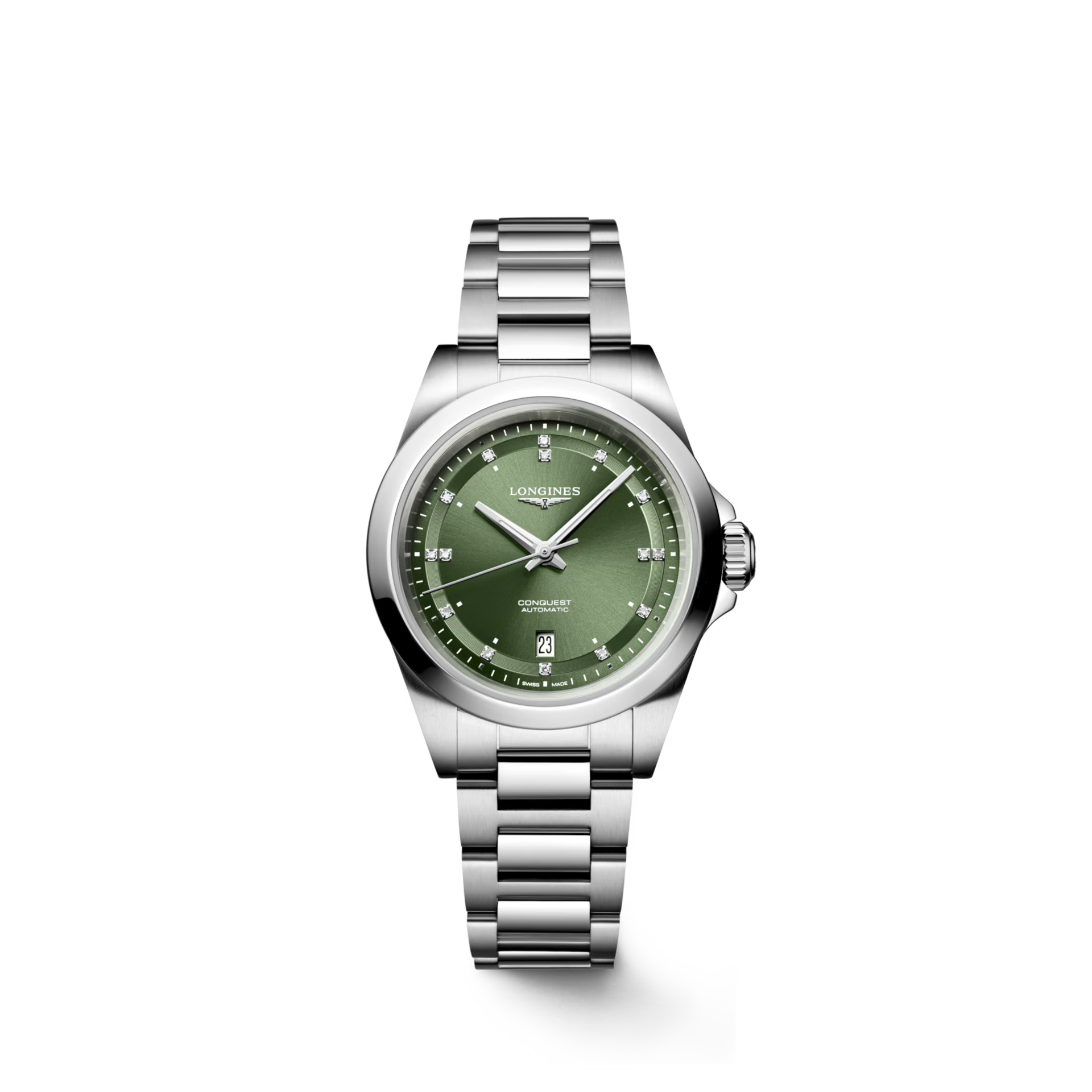 Longines Conquest Sunray Green Dial Women 30mm L33204076