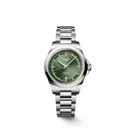 Longines Conquest Sunray Green Dial Women 30mm L33204076