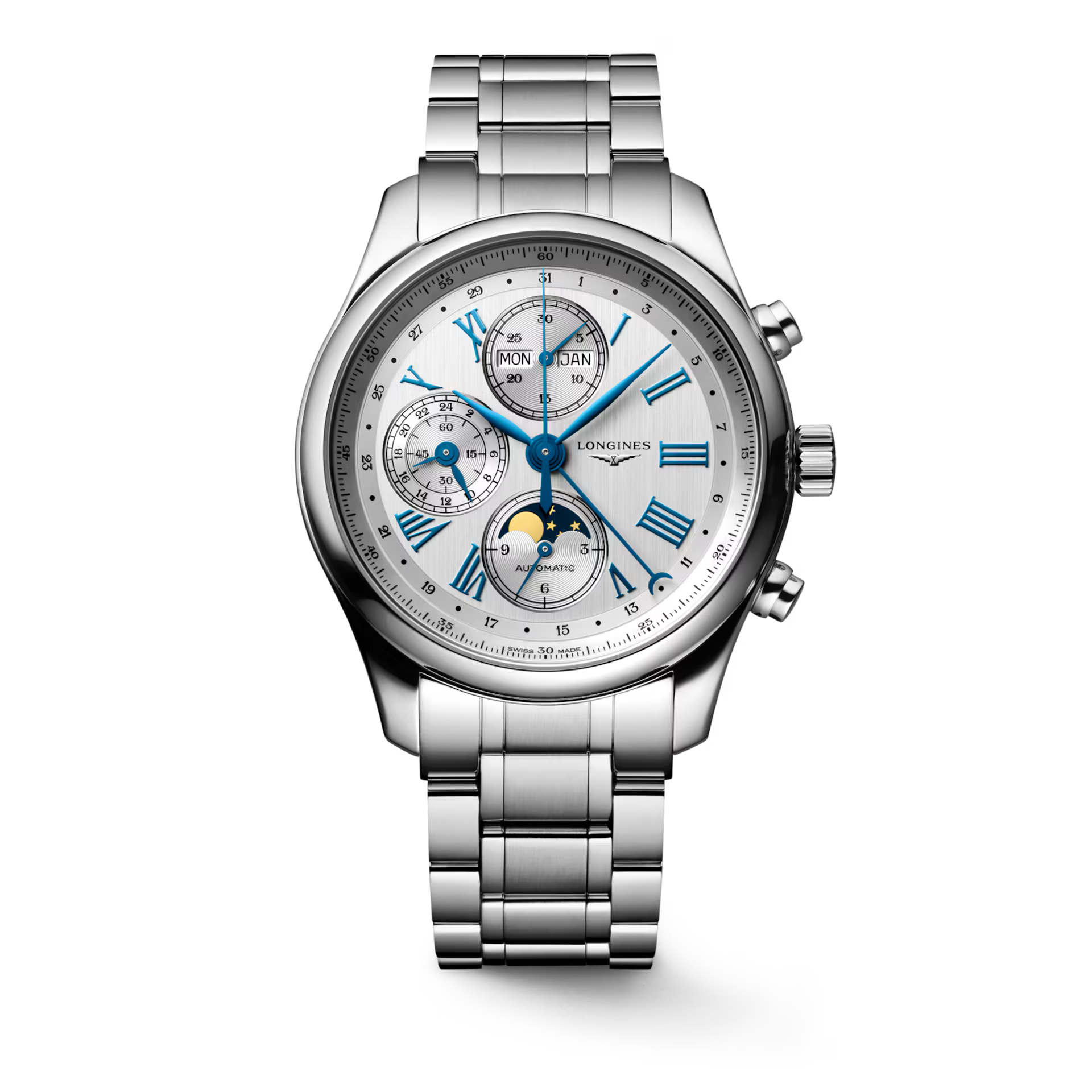 Longines Master Collection Chrono Moonphase Opaline Ivory Dial Men 42mm L27734716