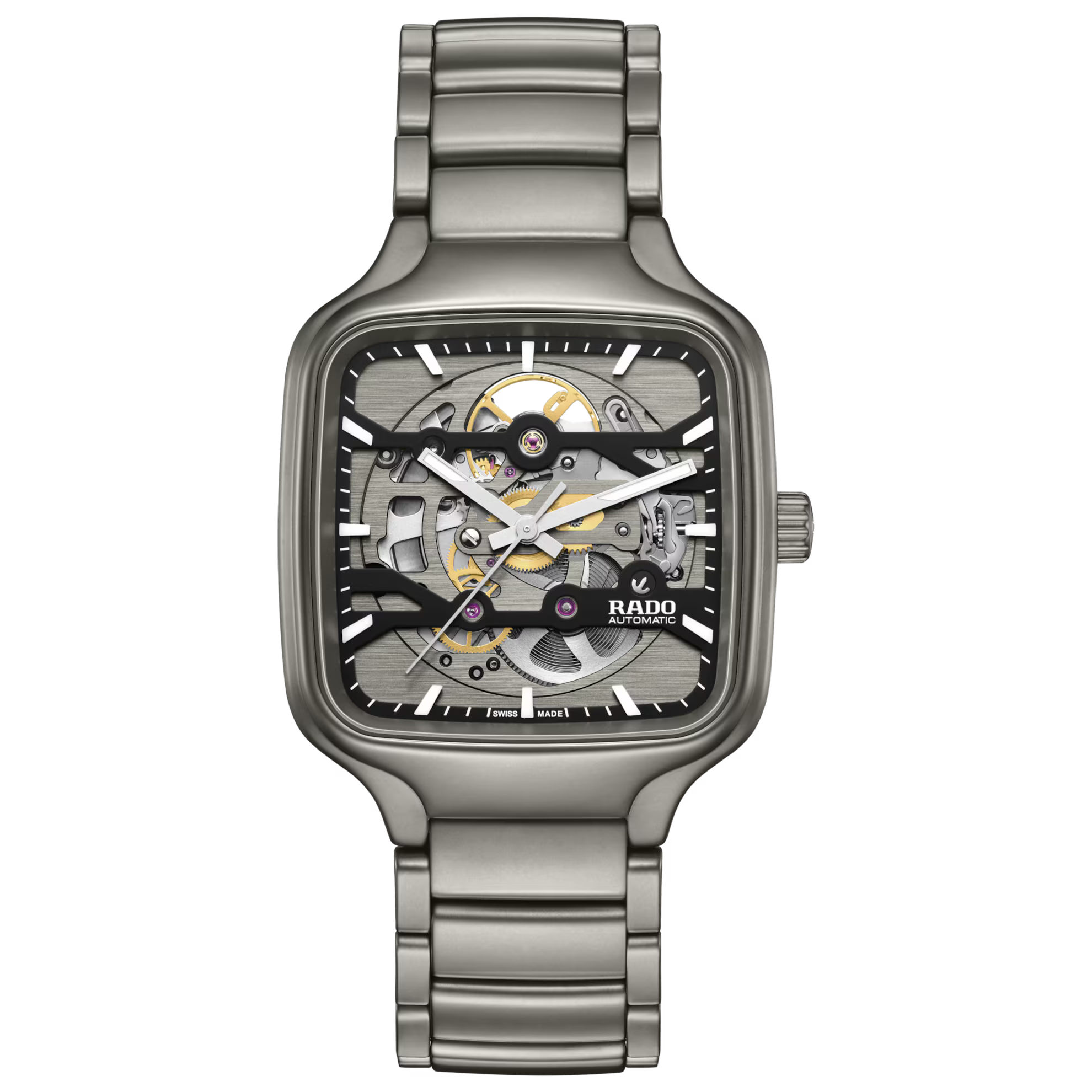Rado True Square Automatic Grey Dial Watch 38mm