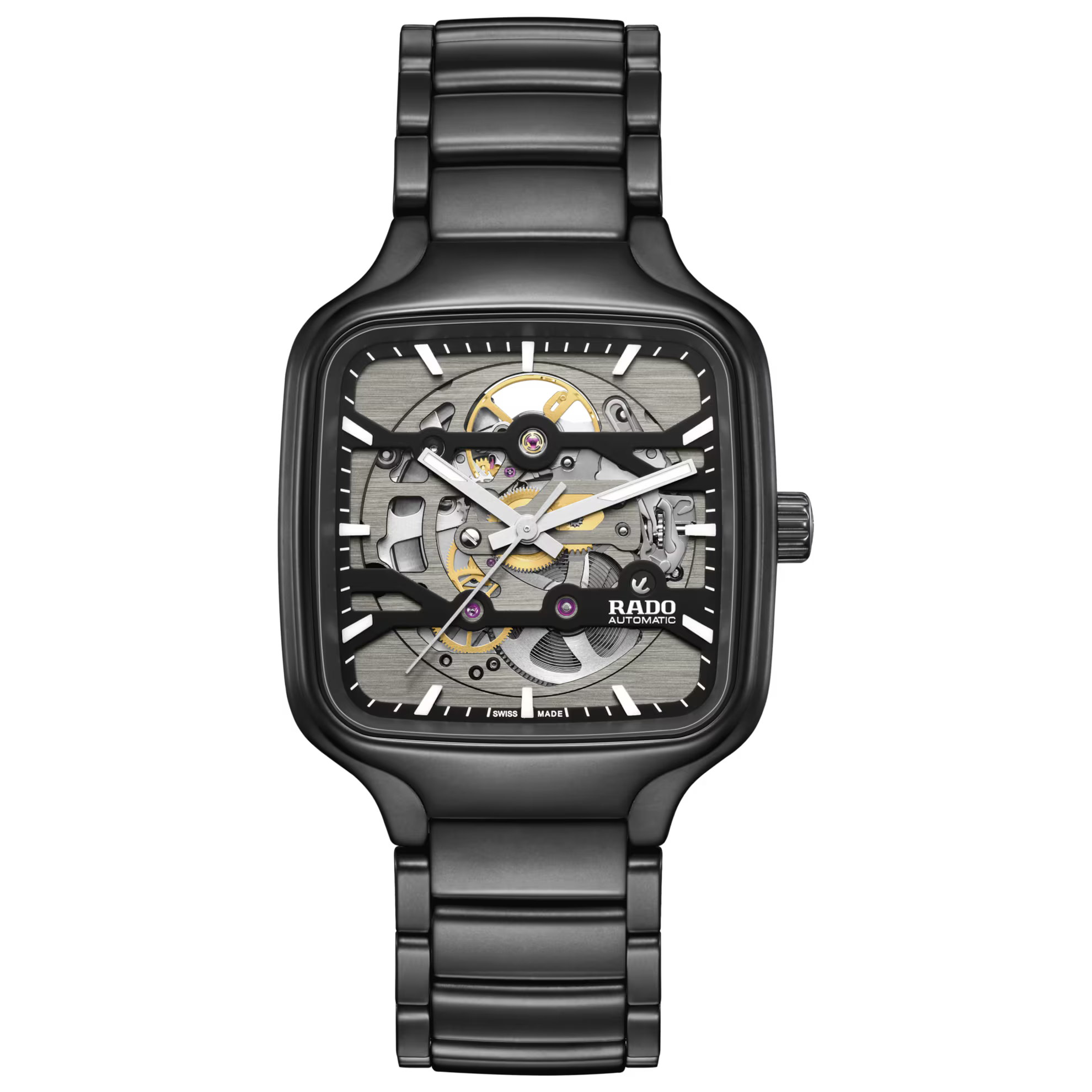 Rado True Square Automatic Plasma High-Tech Ceramic Watch 38mm
