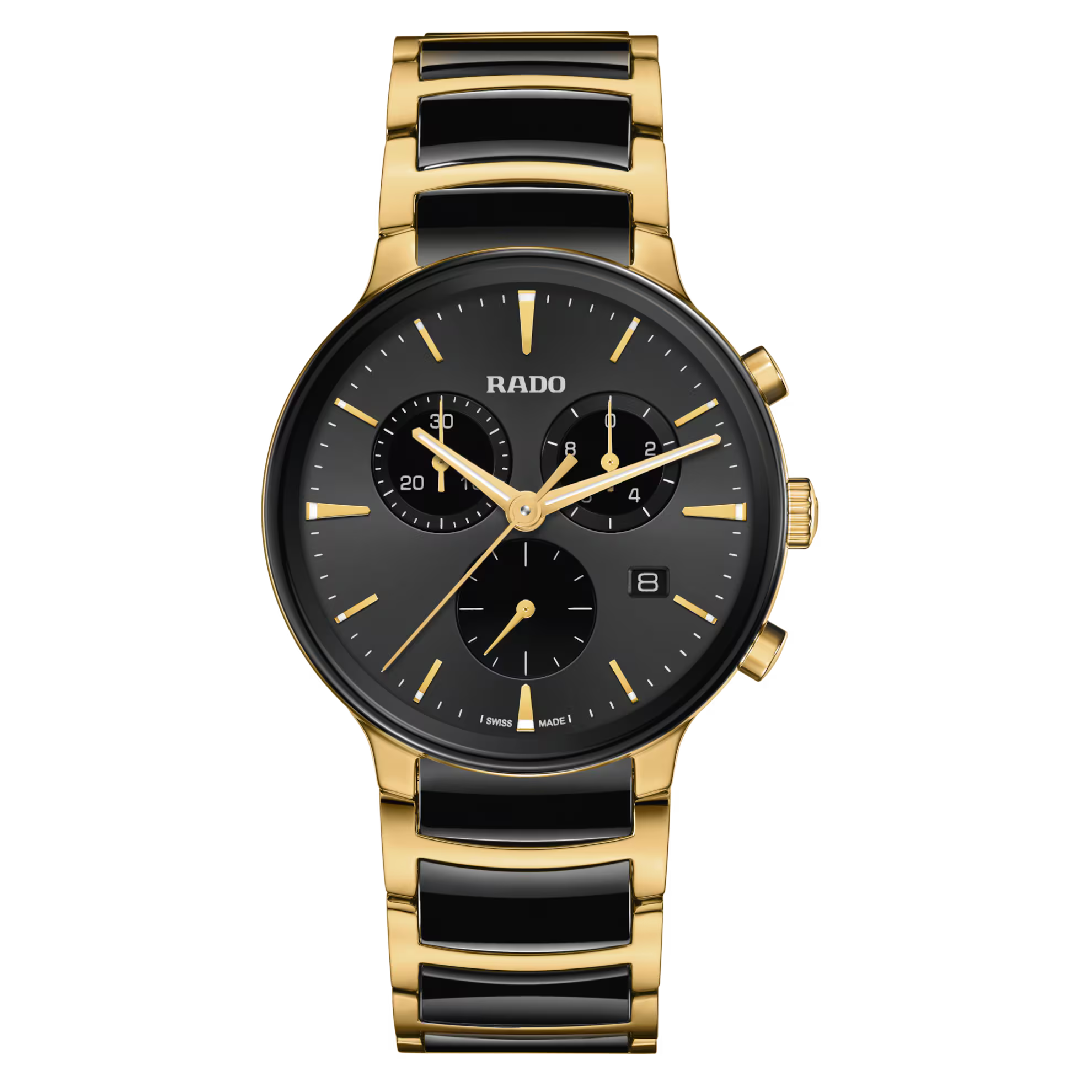 Rado Centrix Chronograph Yellow Gold Dial Men's Watch 41mm