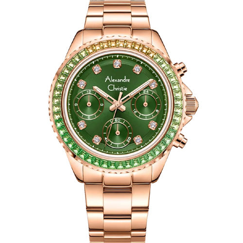 Alexandre Christie Green Dial Women 36mm 2B13BFBRGGN