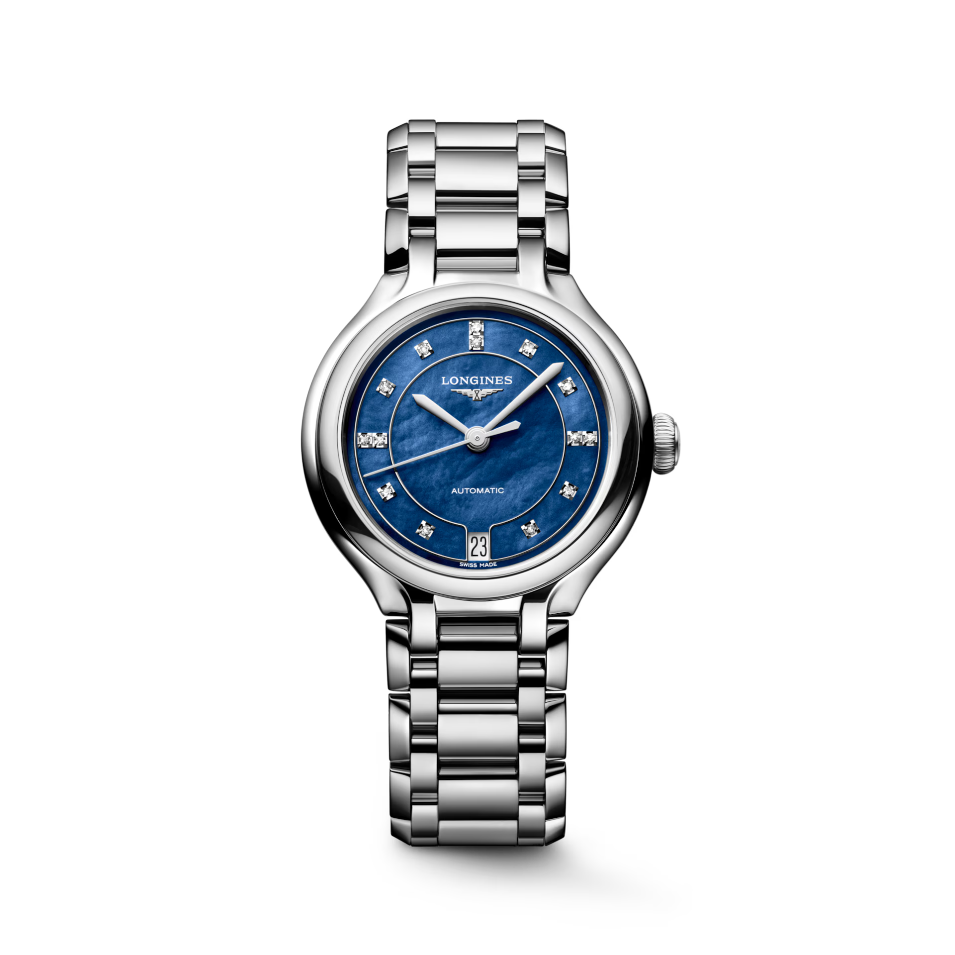 Longines PrimaLuna Luminous Blue Mother-Of-Pearl Dial Women 34mm L81244976