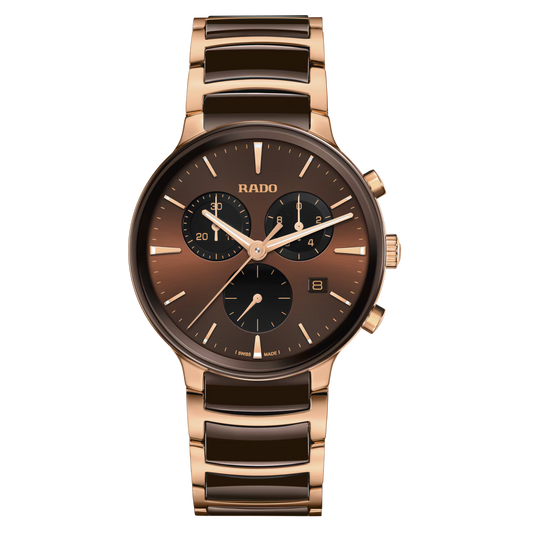 Rado Centrix Chronograph Brown Dial Men's Watch 41mm