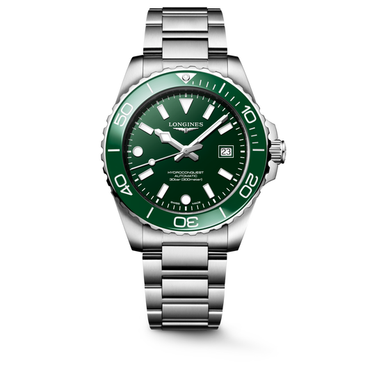 Longines HydroConquest Green Lacquered Polished Dial Men 42mm L37884066