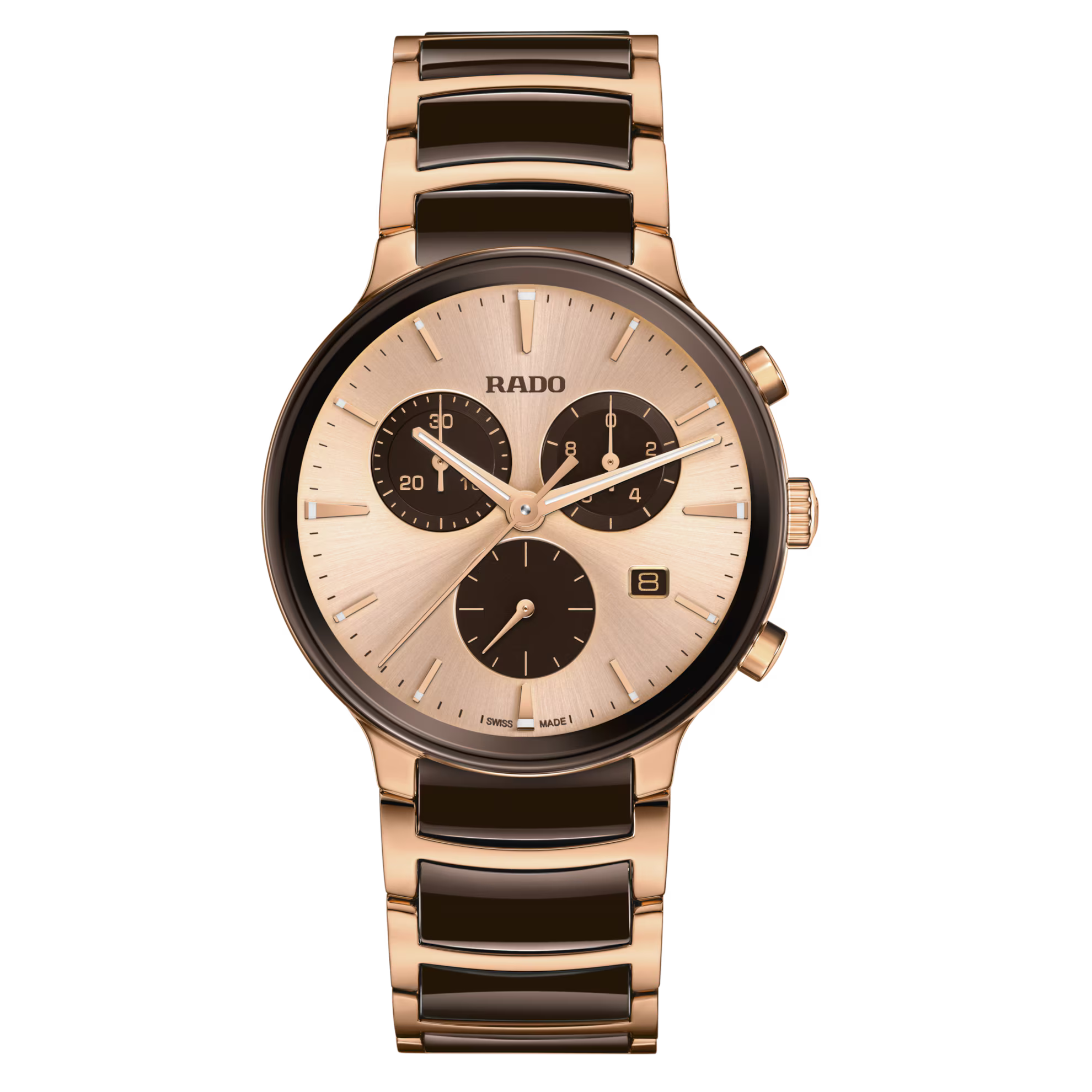Rado Centrix Chronograph Champagne Dial Men's Watch 41mm
